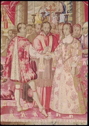 The Charles V Tapestry depicting the Marriage of Charles V to Isabella of Portugal in 1526 (detail)